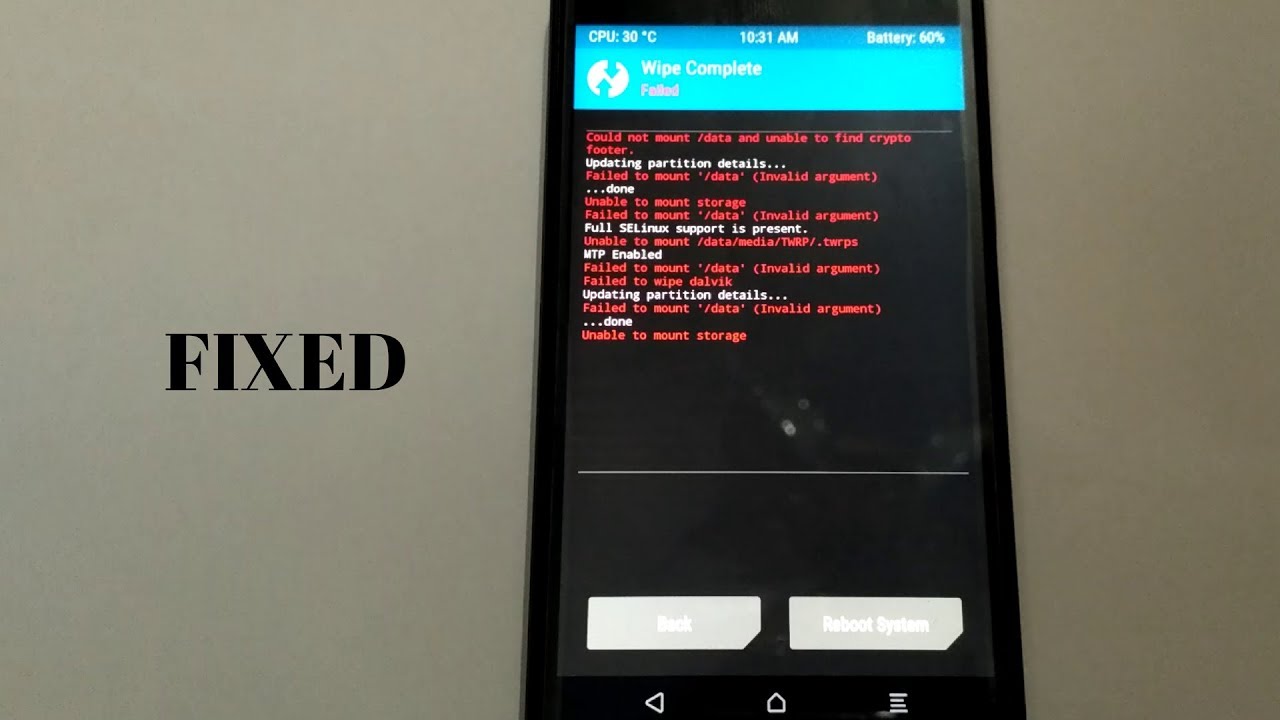 Trik atasi masalah Failed To Mount System (Invalid Argument) pada Xiaomi Redmi Note via TWRP